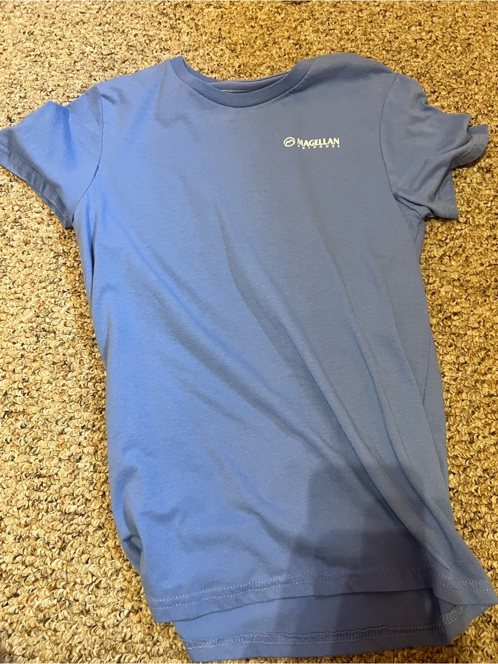 Magellan Outdoors Women's Light Blue Short Sleeve Swim Top